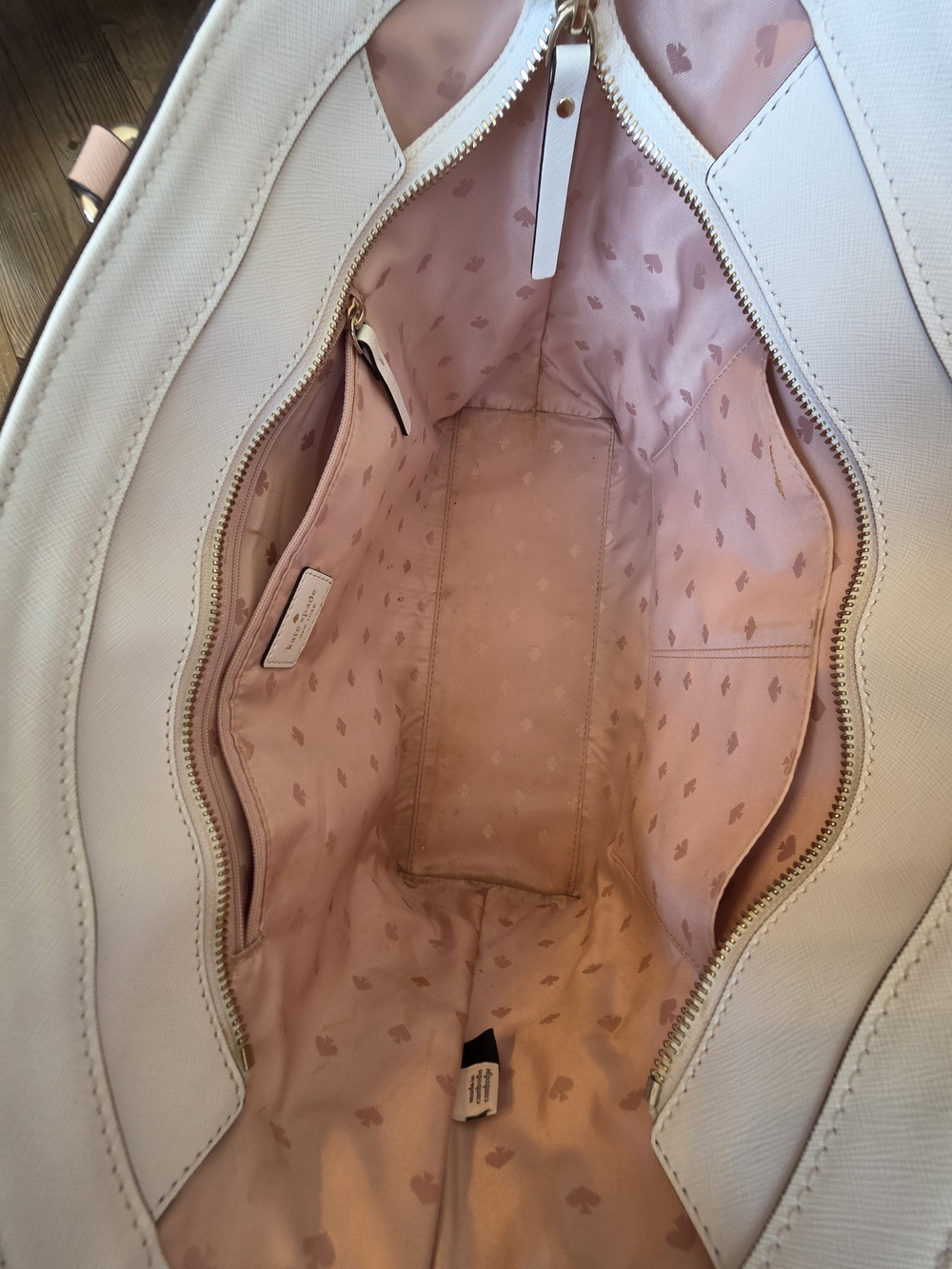 kate spade New York Two-Tone Pink and White Tote Bag - Picture 6 of 7